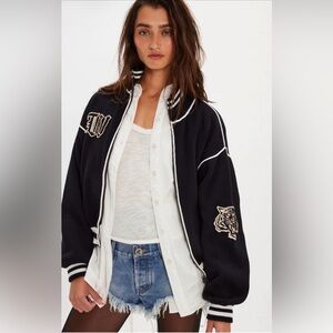 Free people we the free first team sweater jacket